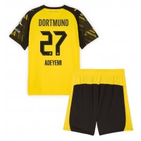 Stroje piłkarskie Borussia Dortmund Karim Adeyemi #27 Koszulka Podstawowej dla dzieci 2025-26 Krótki Rękaw (+ szorty)